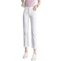 White Jeans Thin and Straight Slim for Spring and Autumn Cropped pants