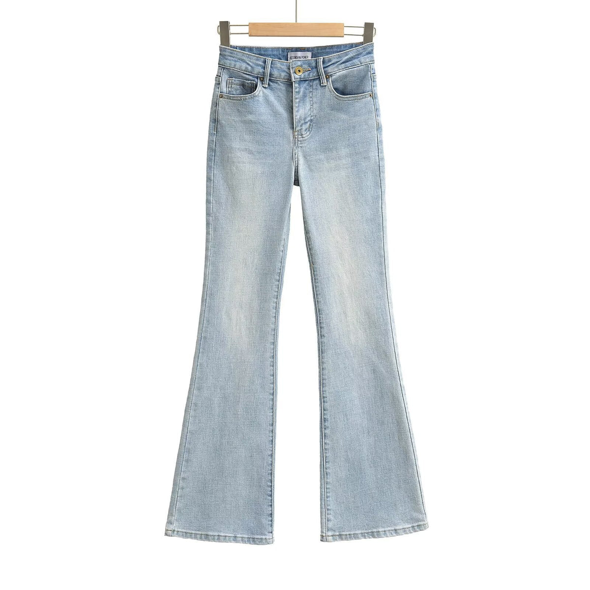 Women's Light Blue High Waist Slim Fit Bootcut Jeans