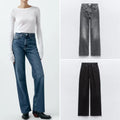 Women's High Waist Wide Leg Denim Pants
